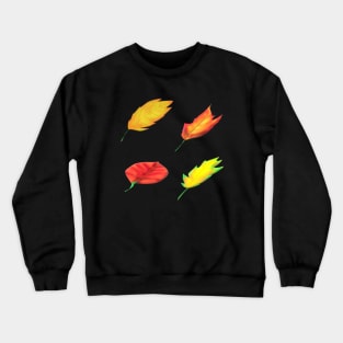 Fall Leaves (Black Background) Crewneck Sweatshirt